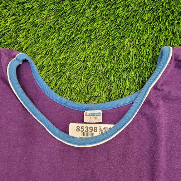 Vintage 80s Champion Blank Tank-Top Women Large 22x24 Purple - Picture 6 of 9